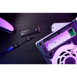 WD. BLACK™ SN850P NVMe™ SSD mit Heatsink für PS5®-Konsolen, 8 TB, Gaming SSD, Solid State Drive, Schwarz